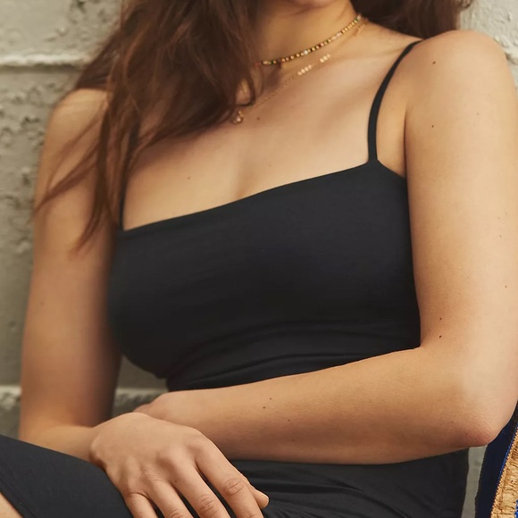 ANTHRO STRAPPY BLACK DRESS (L) - Picture 6 of 7